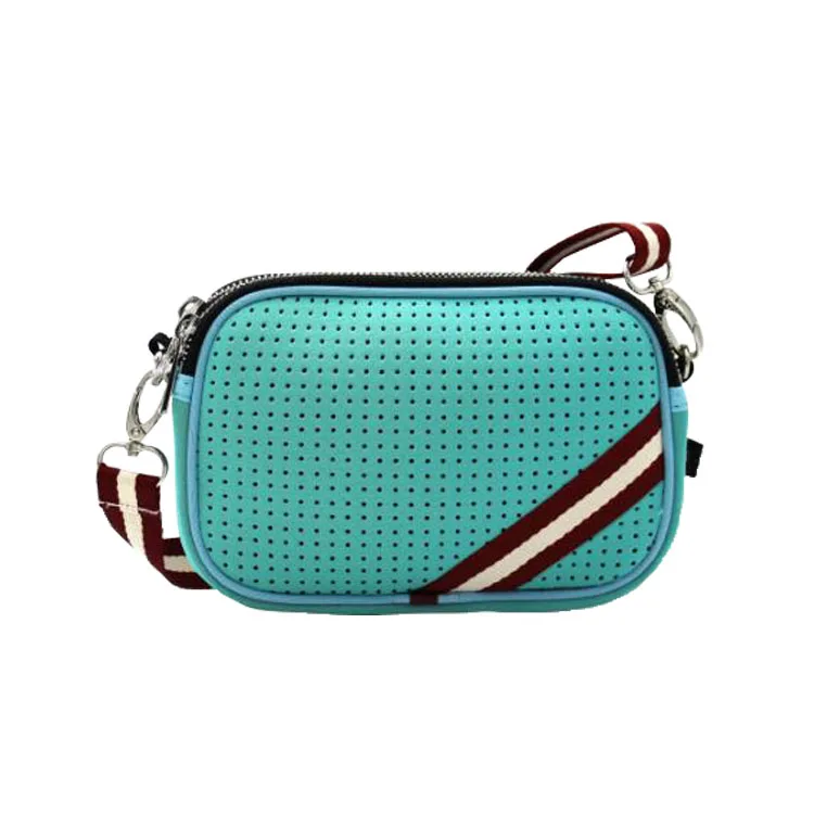 Умный Многофункциональный Неопреновый клатч через плечо маленького размера сумка с 2 безопасными отделениями на молнии