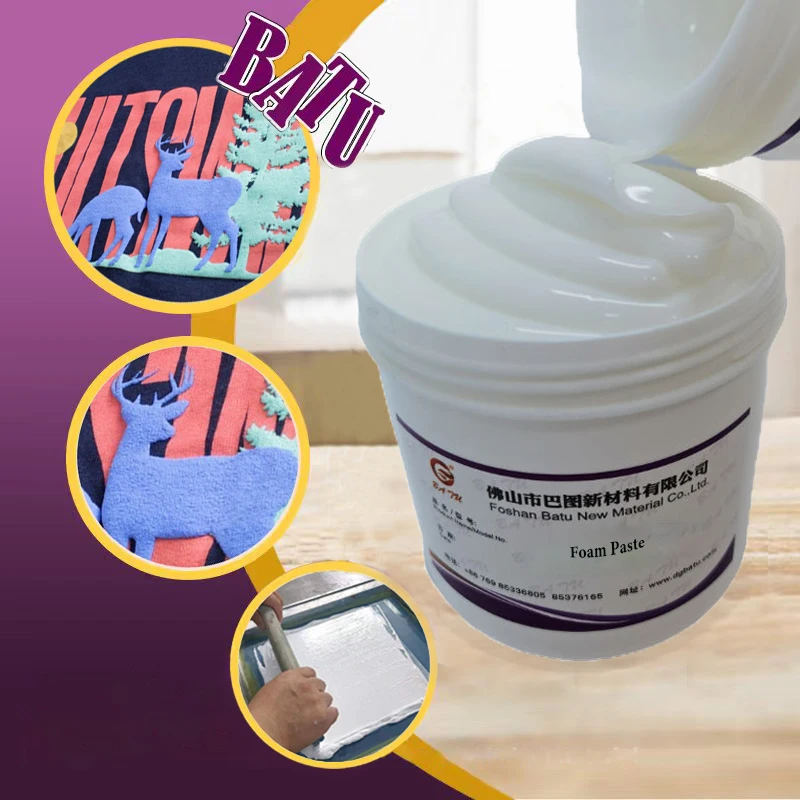 BATU printing ink factory silkscreen water base ink suede paste