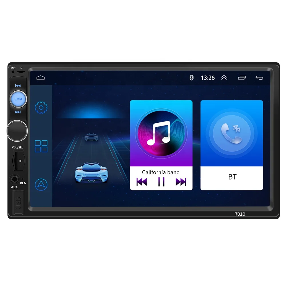 Radio BT call hands-free 2din 7inch HD display reversing image 12V high power 7388 car mp5 player Audio7010