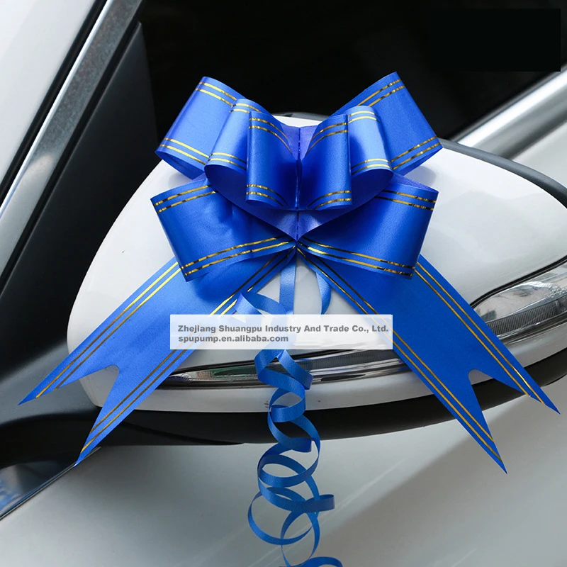 Wedding Car Decoration Ribbon White Pink Red Extra large yarn organza Pull Bow ribbon Gift Packing Car door handle Decor