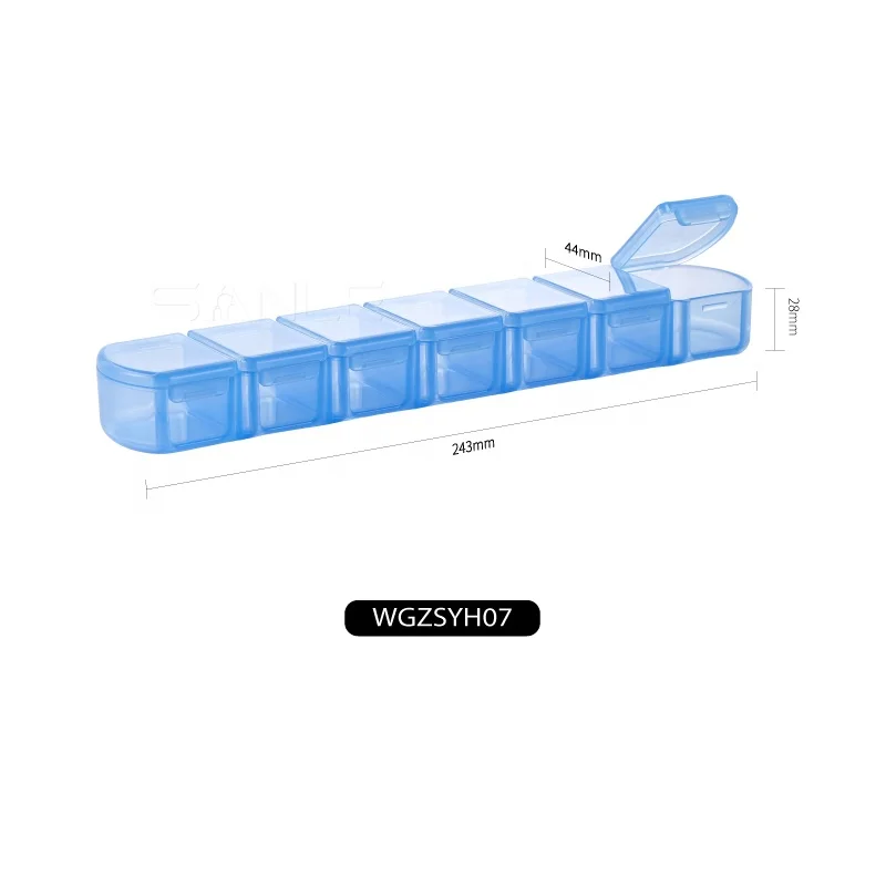 Gold Labels Child Pastillero Travel Monthly Mini Cute Pink Logo Stickers Medicines Selling Pill Box