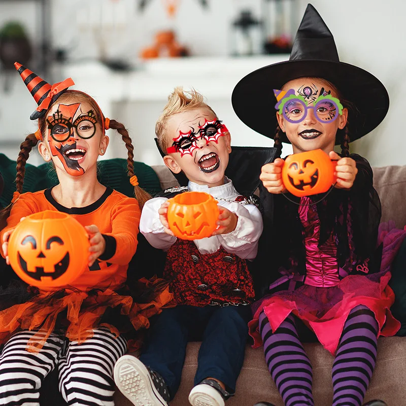 2024 Halloween Party Paper Glasses Europe and the United States Ghost Festival Halloween Theme Weird 12pcs Dress up Props