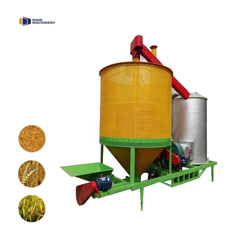 Mobile Small 2 Ton Per Batch Soybean Sorghum Drying Machine Continuous Flow Grain Dryer