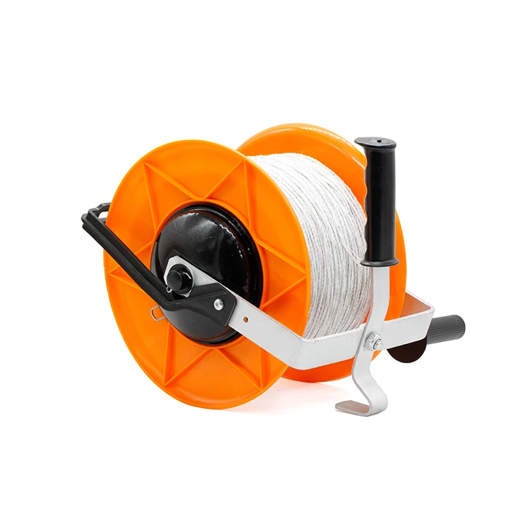 geared polywire electric security rope fence system plastic pp material wire cable reels
