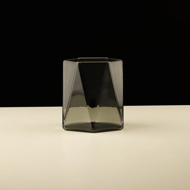 China USA CA warehouse 10oz Frosted Clear Sublimation Blanks Small Tealight Glass Candle crystal vase With Wooden Lid