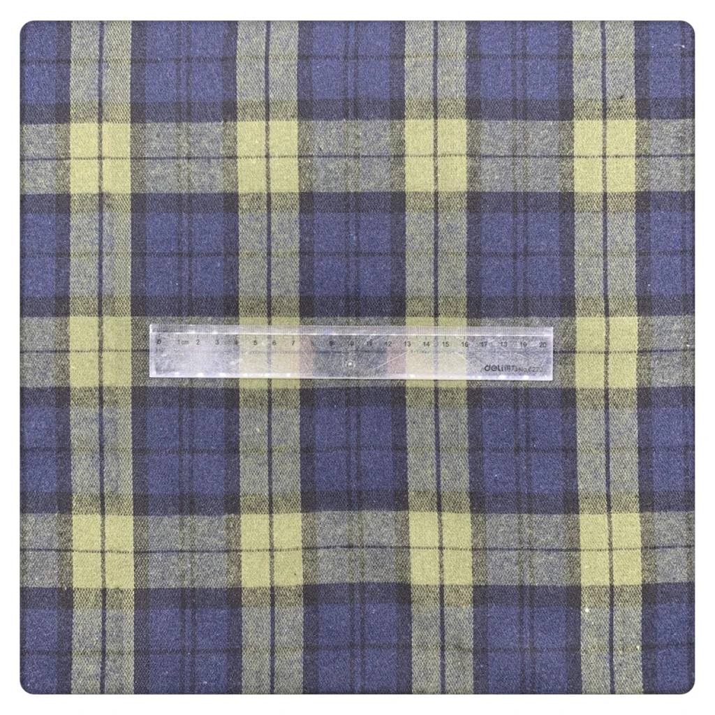 21s cvc yarn dyed plaid check 180gsm 100% cotton yarn dyed custom flannels  Twill Woven Flannel Fabric for Coat