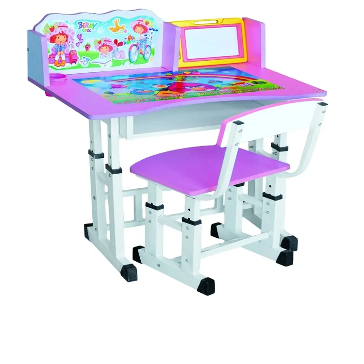 Лидер продаж, детский учебный стол в скандинавском стиле с мультяшным дизайном и стулом