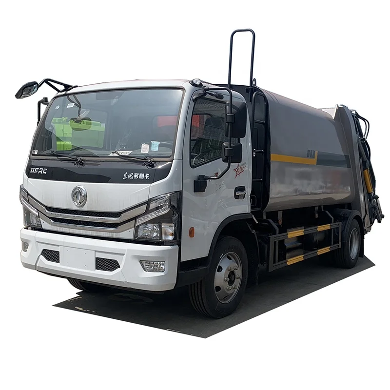 Factory Direct Sales Trash Compactor Truck with Rear Loading Machine and 6m3 Compactor Compartment Box for Sold to Indonesia