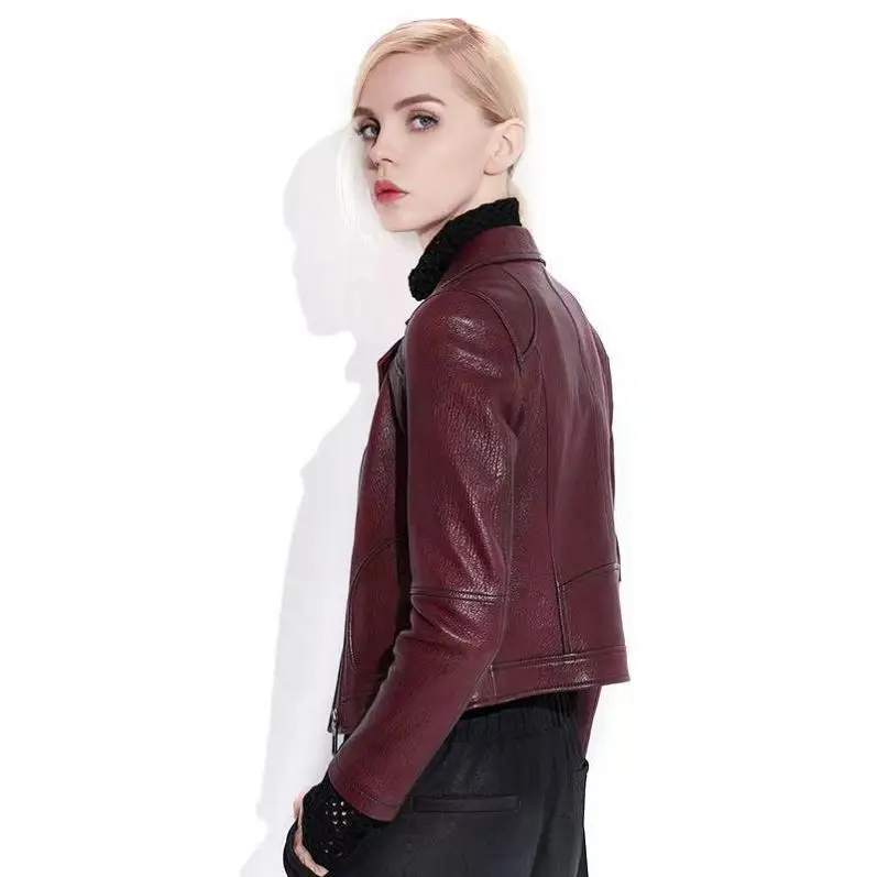 Customize Imported from Turkey  real leather coat sheepskin woman jacket cloth factory welcomed garment factory