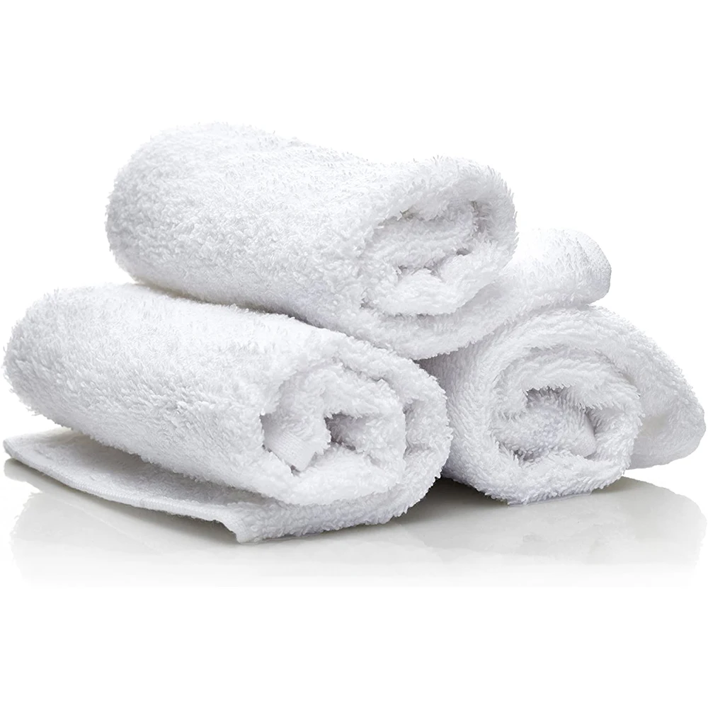 
 8 Pack 12 x 12 inches 100% Cotton Face Towels Super Absorbent Soft Cotton Washcloths for Face Essential Cleaning Towel  