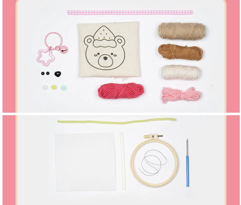 Punch Needle Coasters Kit, Embroidery Kit for Beginners Car Coasters DIY Rug Drink Coasters Tools DIY Needle Punch Craft