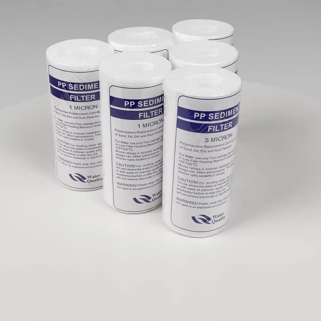 CE 5 Inch Height 1 Micron PP Melt Blown Filter Cartridge PP sediment filters In Pre-filter bottle