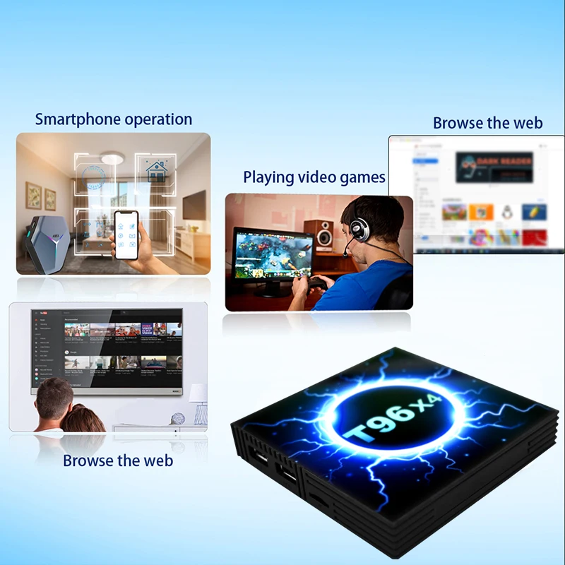 2021 новый продукт потокового медиа-плеер T96X4 S905X4 Android TV Box 8K Smart Hybrid телеприставка