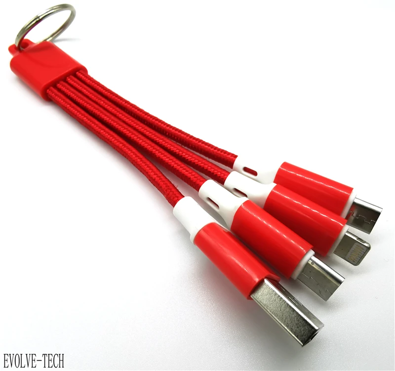  Новинка 2020 зарядное устройство 13 см 2 А брелок usb 3 в 1 портативное для передачи данных usb-кабель мобильного