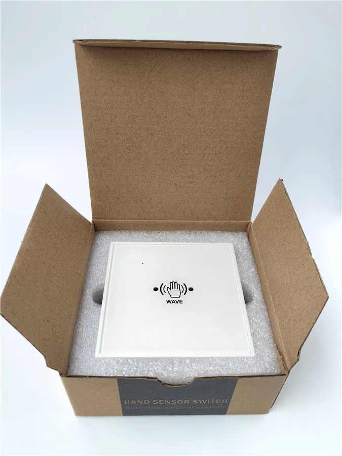 Factory Price Hand Wave Infrared Non Touch Switch EU UK US Toughened Glass Panel Open Door Switch