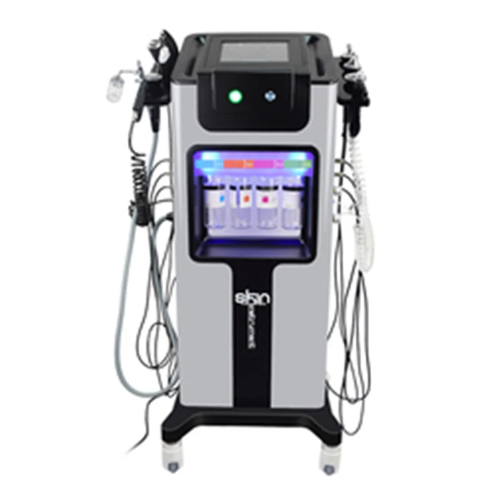 The latest 8 in 1 rf skin care machine microdermabrasion machine for skin deep cleansing