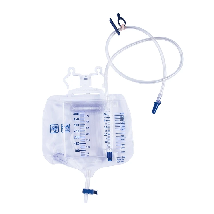 Professional high quality manufacture 2000ml adult valve luxury urine bag with anti-reflux