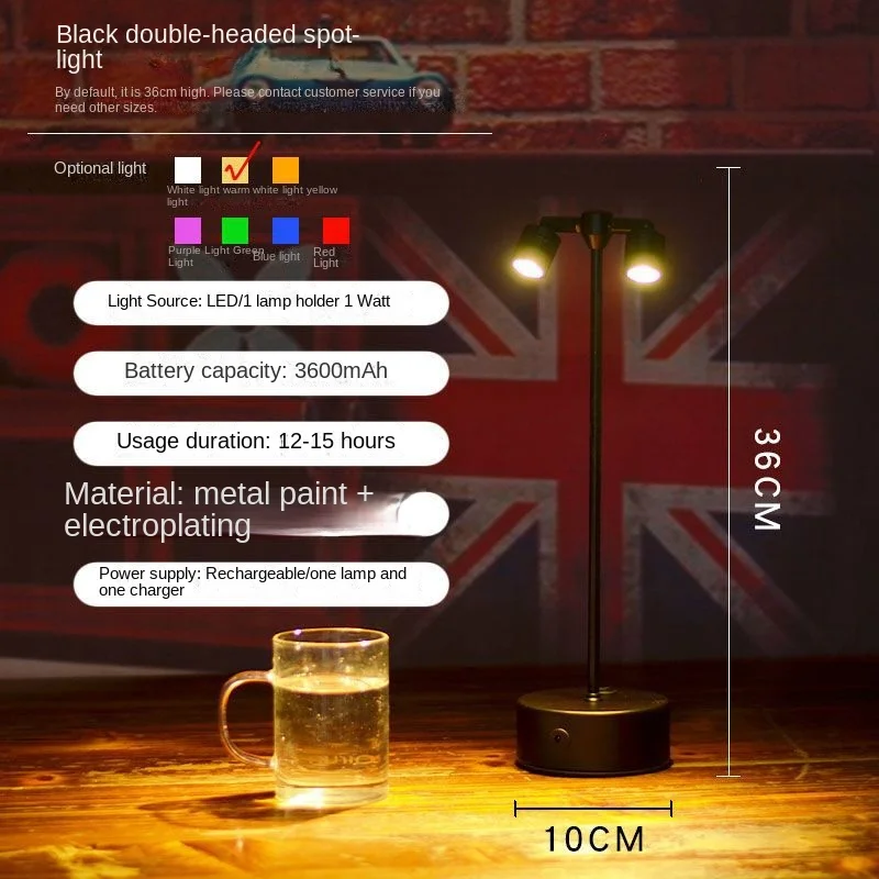 atmosphere table quiet desk lamp creative personality small night lamp high pole card holder charging bar lamp