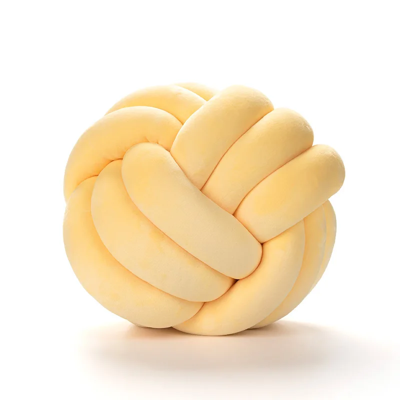 AMZ Hot Sale Soft Velour Plush Stuffed Figure Toy Knot Ball Circle Round Special Shape Functional Cushion Pillow