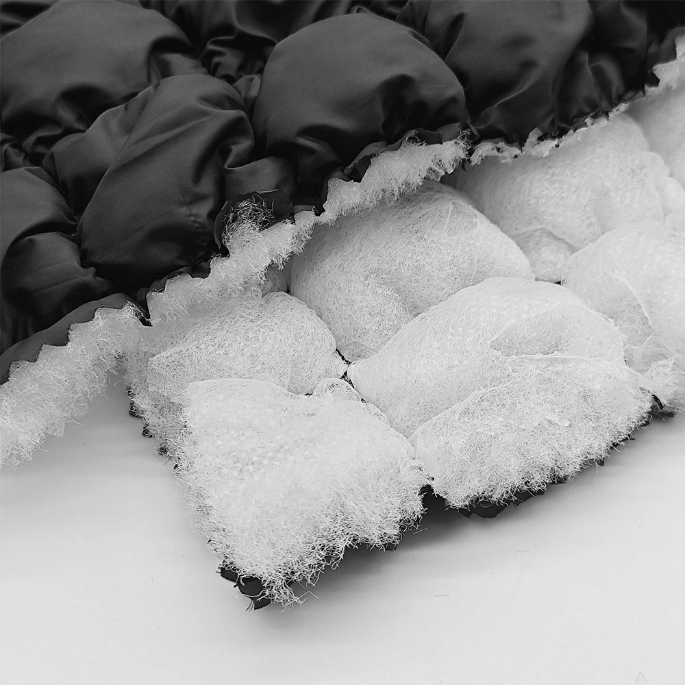 New fashion 100% nylon bag fabric 380T nylon taffeta bubble checked fabric quilting silk floss bag fabric