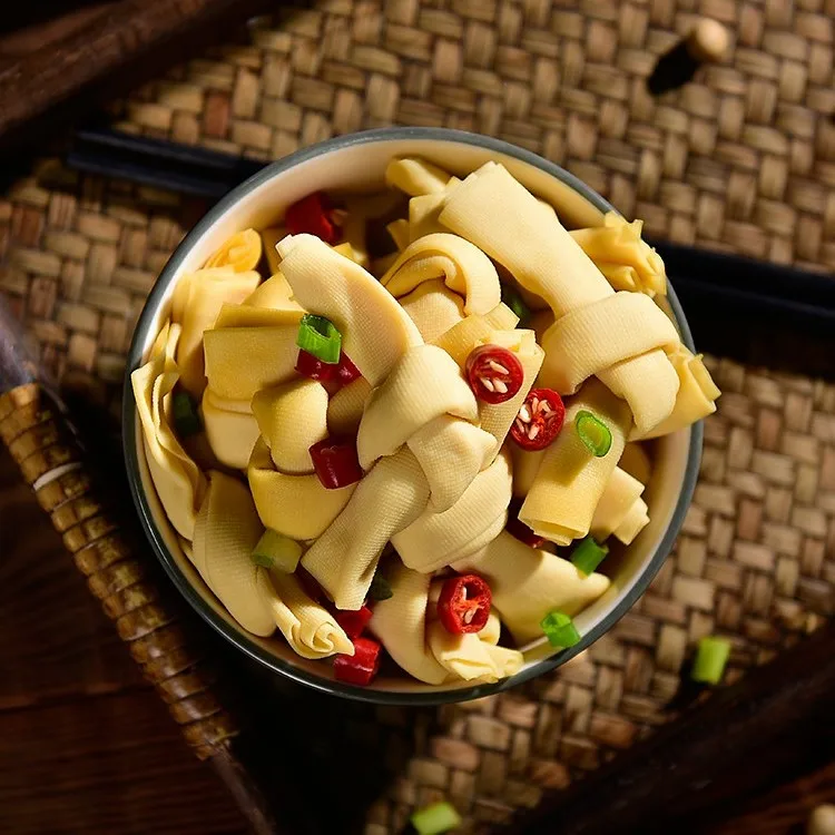 ISO Certified Freeze Dried Tofu Knot Frozen Dried Bean Curd Knot Frozen Dried Baiye Knot