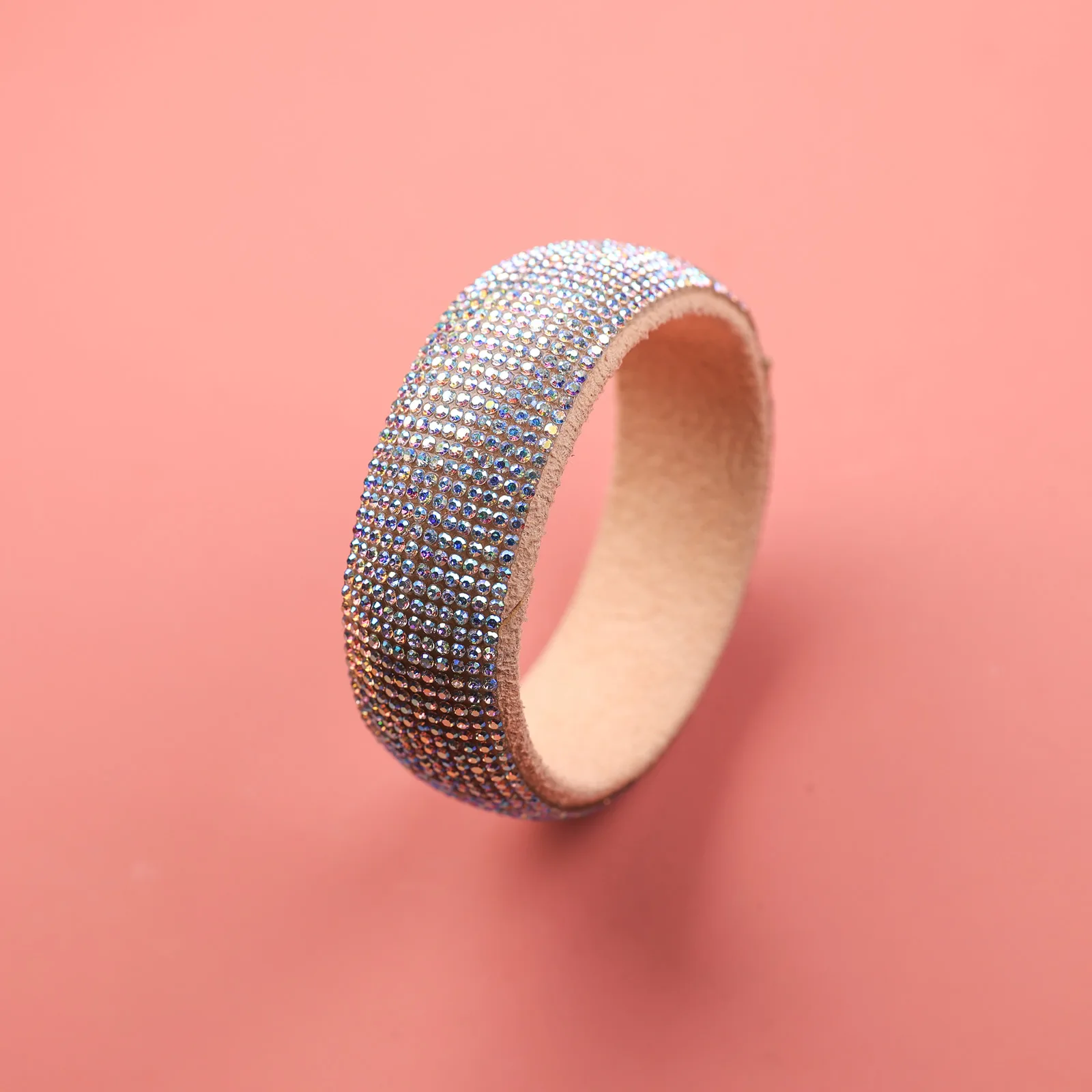 Wholesale latest handmade exclusive closed design full rhinestone studded bracelets for belly dance performance Trendy bangles