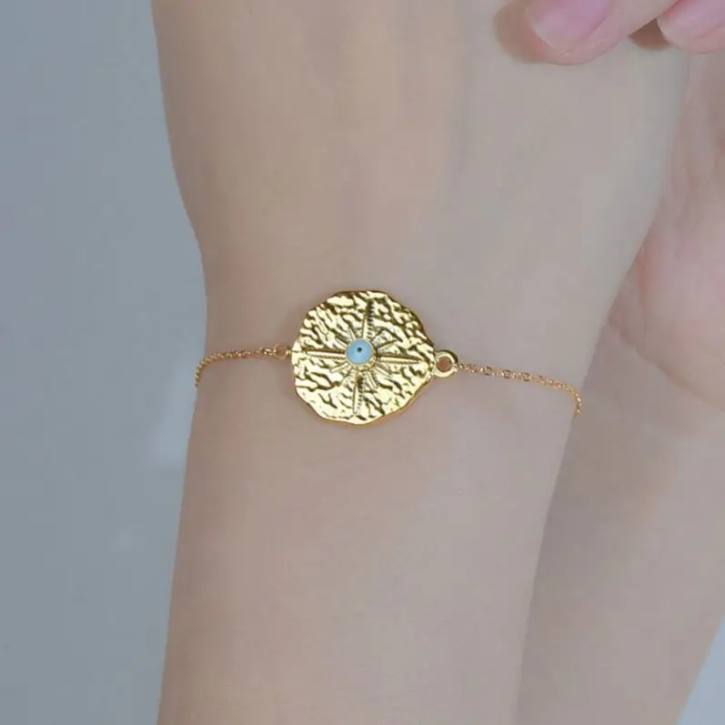 Fashion gold silver stainless steel eye bracelet For Women wholesale N2107293