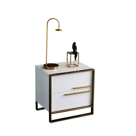 Скандинавский свет роскошный простой современный прикроватный шкаф мраморный маленький семейный металлический шкаф для хранения спальни тумбочка