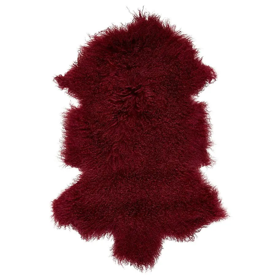Genuine Mongolian sheep skin fur rug lamb wool skin hide luxury hairs for home decoration area carpet