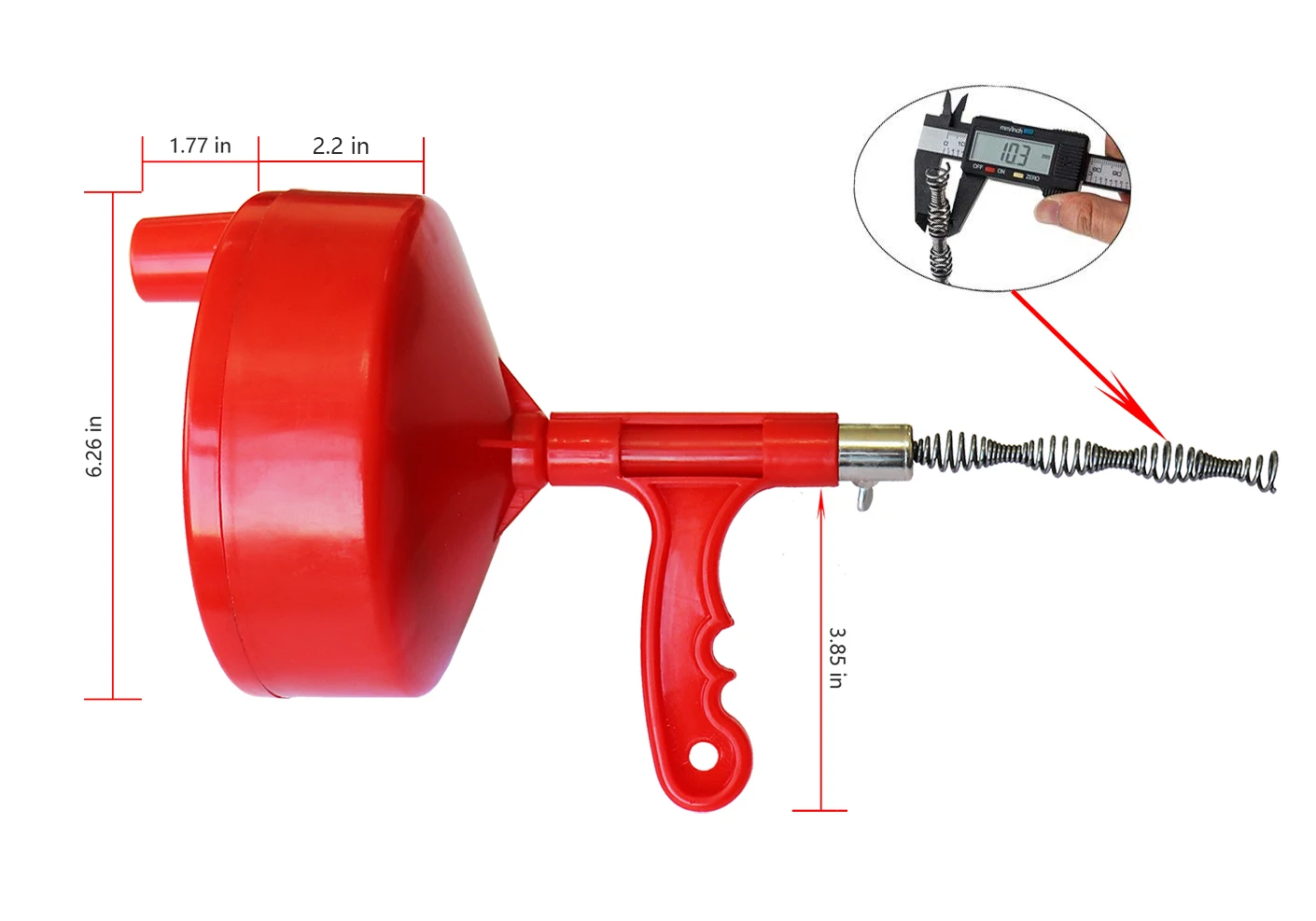 Drain Snake 25ft, Auger Clog Remover Plumbing Cleaner, for Sewer,Bathtub Shower  and Kitchen