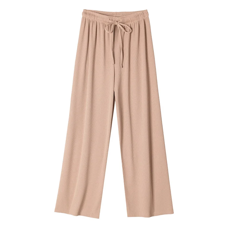 Soft Comfort Women Black Pants New High Waist Casual Summer Slacks Pants Women Ankle-Length Long Trousers Female Slacks