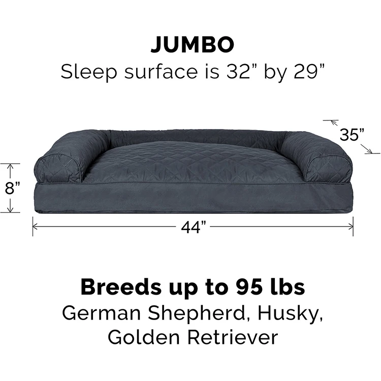 Cooling Pet Bed Dog Couch Large Bolster Sofa Machine Washable Waterproof Soft Cat Dog Bed for Large Dogs