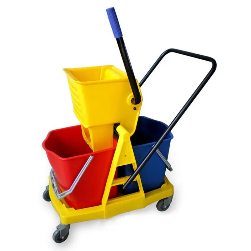 25l wringer bucket easy clean cart mini mop double bucket trolley cleaning bucket and mop