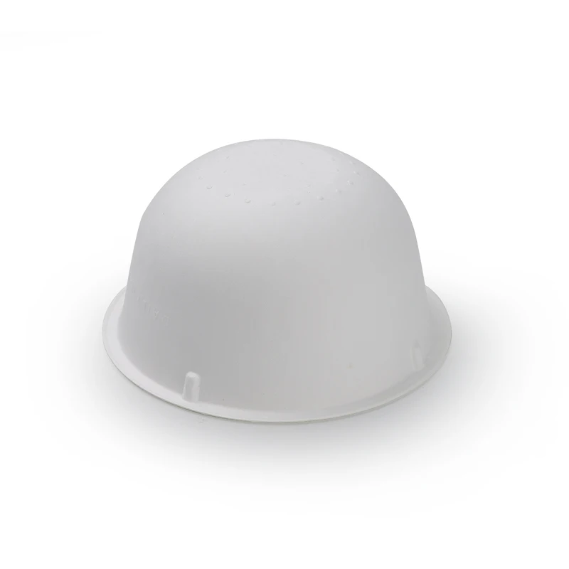 High quality compostable round white bowl shape wet press sugarcane molded pulp tray