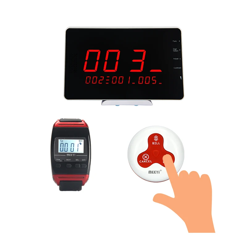 Беспроводной звонок для ресторана с кнопкой вызова официанта