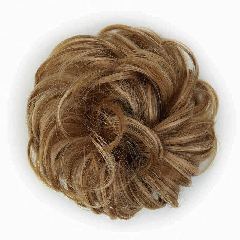 fujia Curly Chignon Hair Bun Cola De Caballo Pelo Fibra Natural Synthetic Hair Ring Wrap On Messy Hair Ponytails Bun