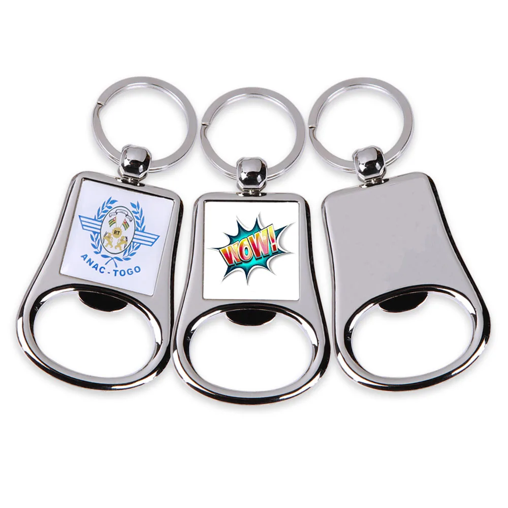 Заводской профессиональный пользовательский дизайн сублимационный чистый брелок для открывания бутылок