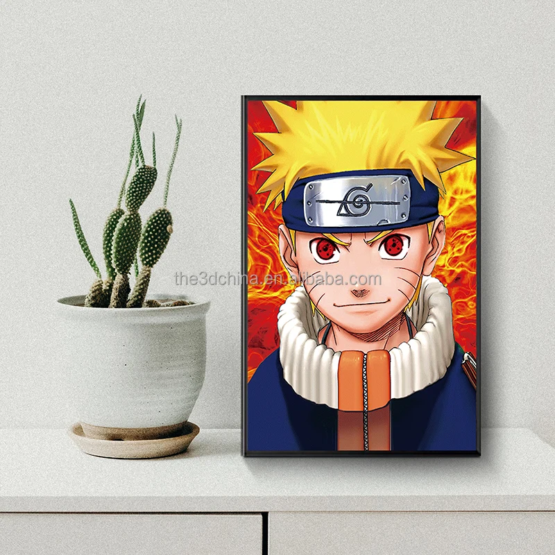 LENS Wholesale Custom Printing 3d Flip Effect Lenticular Sheet Anime Poster Art Wall Decoration Pictures