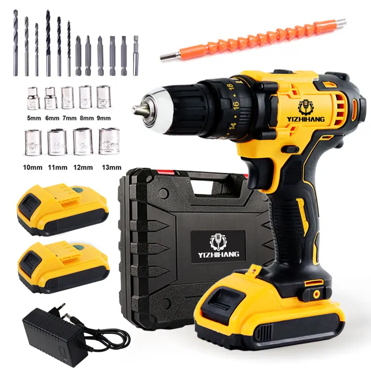 FDZ-17 21v Cordless power drill machine li-ion Battery  Electric Screwdriver power tool sets Brushless Motor Impact cordless dri