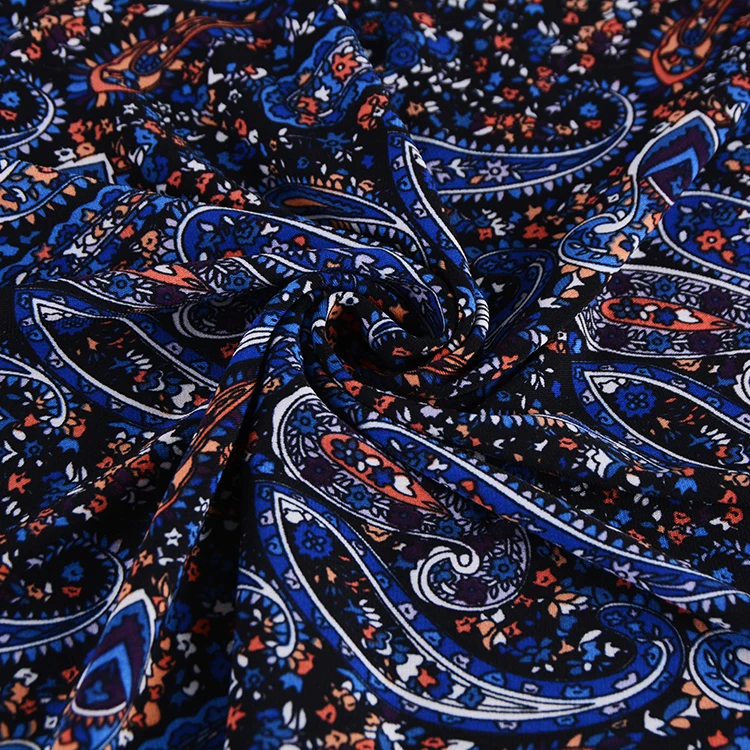 Custom printing textile digital printed flower korea ity knit fabrics for dresses