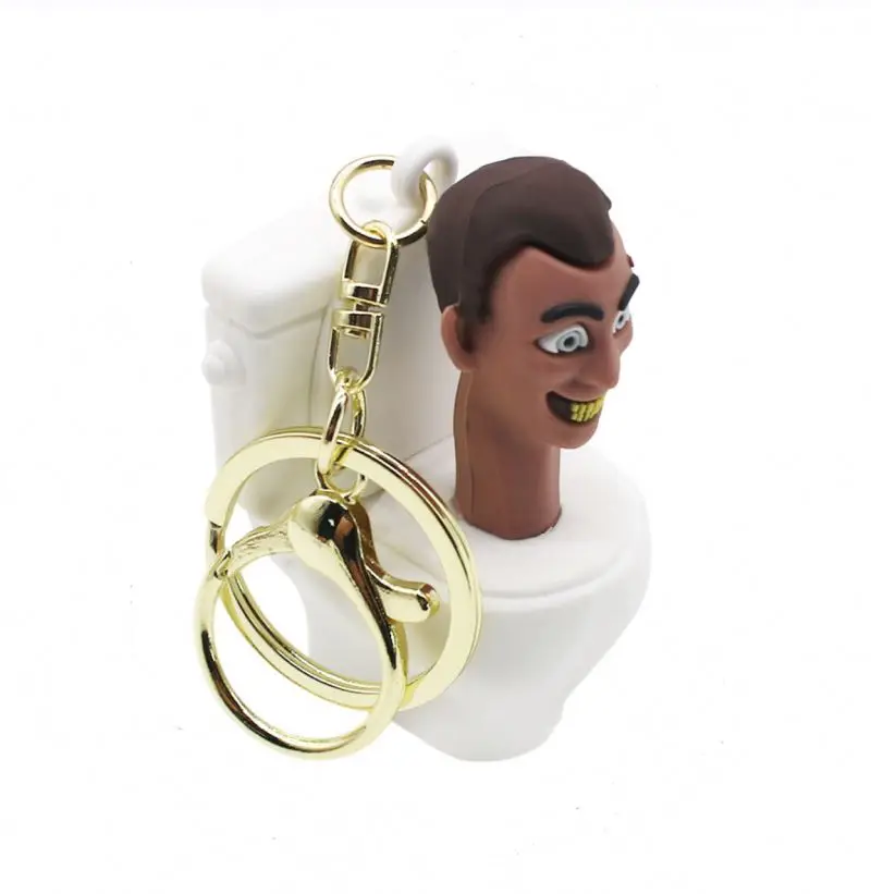 custom promotion gift Skibidi Toilet pvc keychain cartoon anime cute Man Monitor The Audio Camera Man bag pendant toy keychains