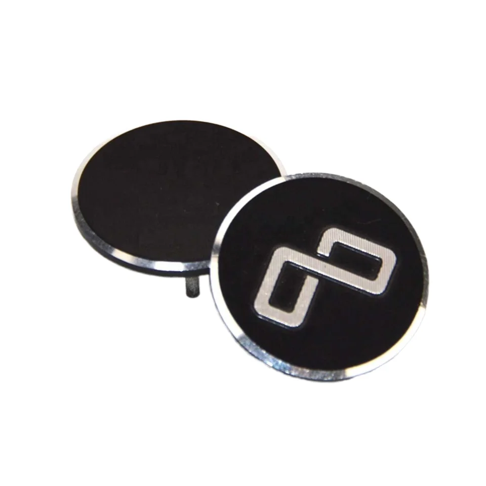 High Quality Custom Logo Aluminum Nameplate Wholesale Black Letter Brand Printing on Metal