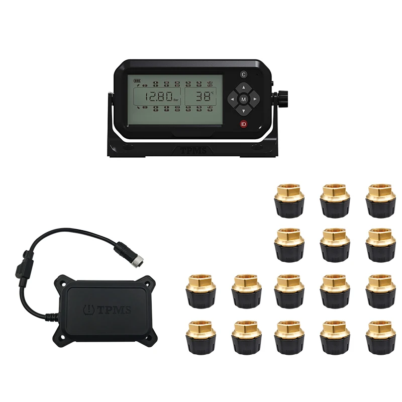 OTR 16-колесный грузовик TPMS внешний датчик в режиме реального времени инженерное транспортное средство автоматически идентификационная информация заменяет прицеп