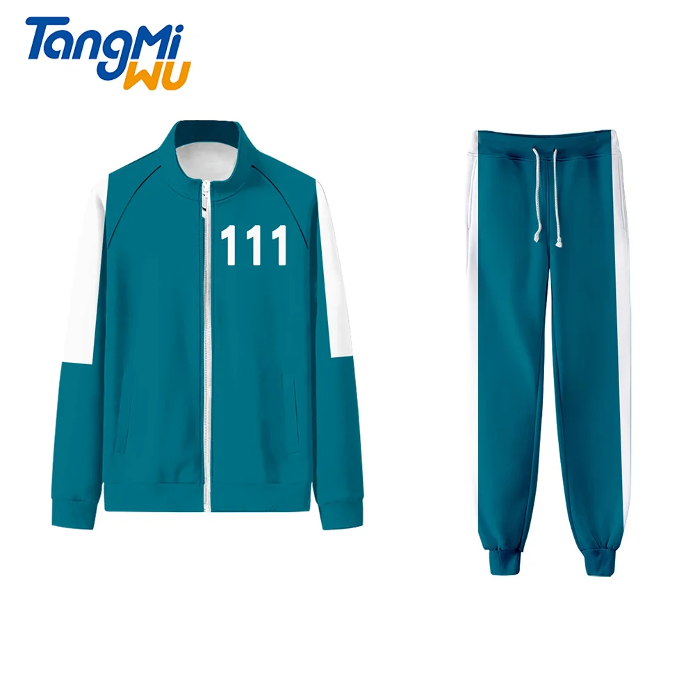 TMW wholesale 6XL big size role uniform 067 jacket unisex 2 piece set squid game costumes track suit squid game cosplay