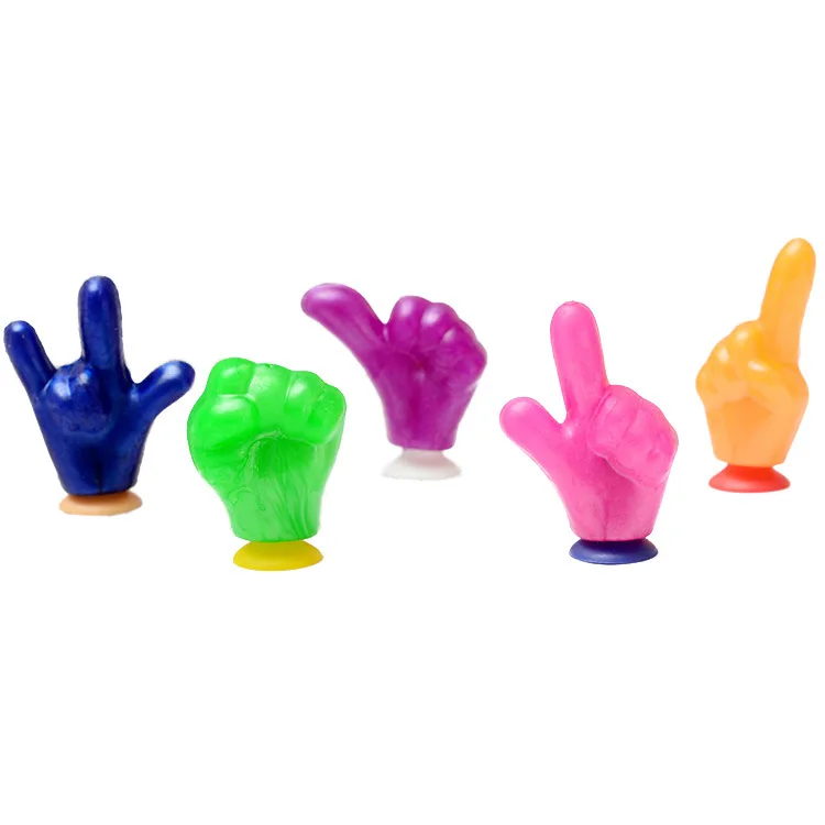 Лидер продаж 2021, самый дешевый на Amazon мини-Забавный жест в форме пальца, Мультяшные фигурки, присоска, верхняя часть ручки для детей