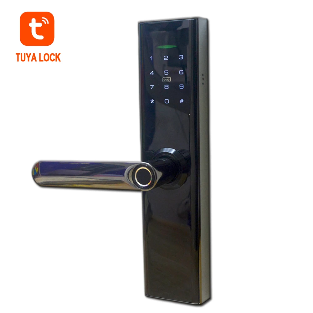 
Home safety keyboard Biological characteristics TT lock hotel tuya APP fingerprint smart door lock 