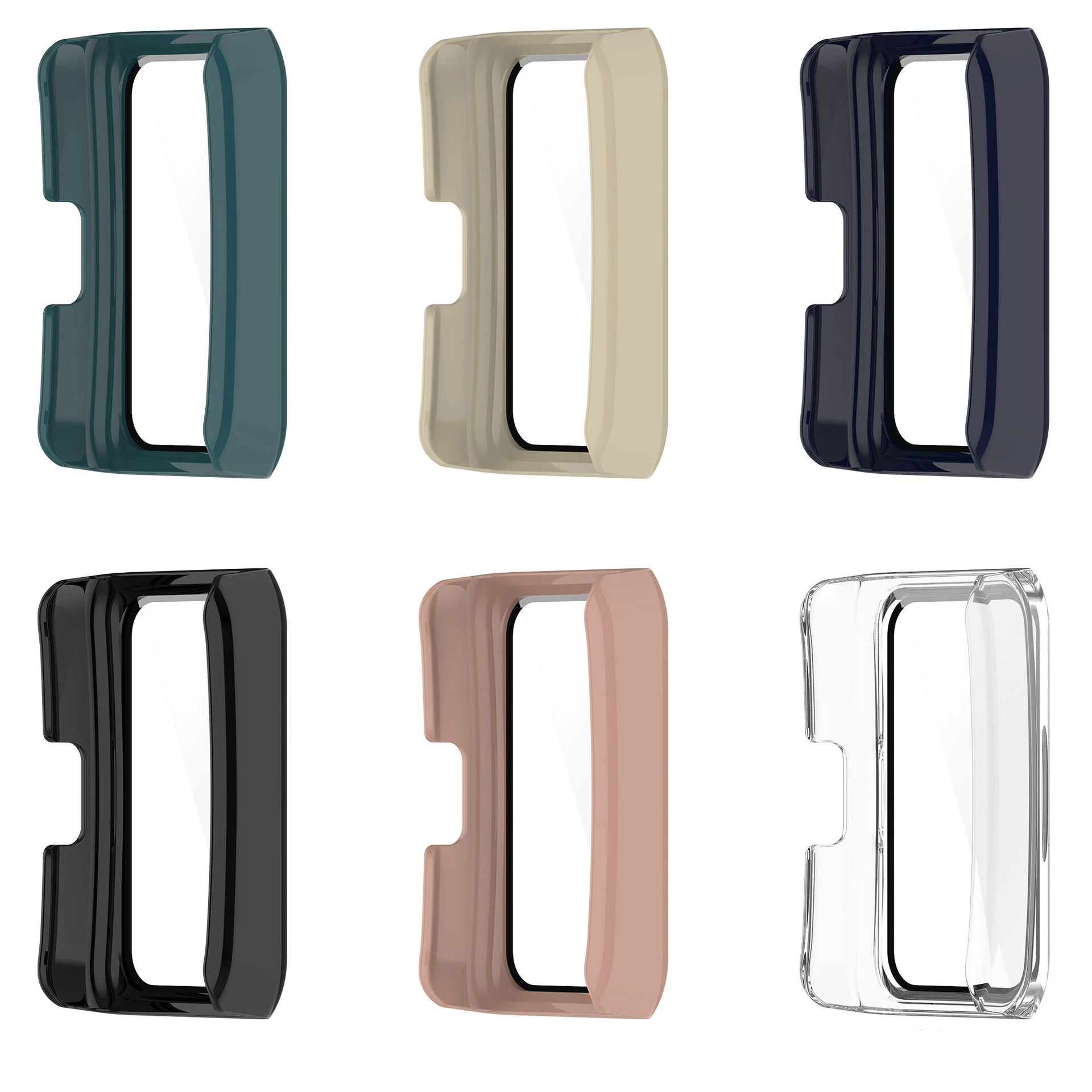 Hard PC Bumper Screen Protector Case For HUAWEI Band 7 6 Tempered Glass+Cover