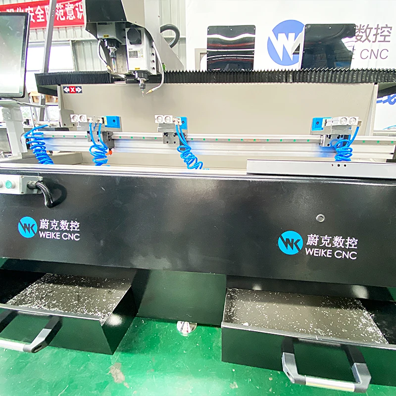 Прямая Продажа с фабрики ЧПУ 1500 мм высокоэффективный сверлильный станок двойной головкой используемый для Win-door алюминиевого профиля