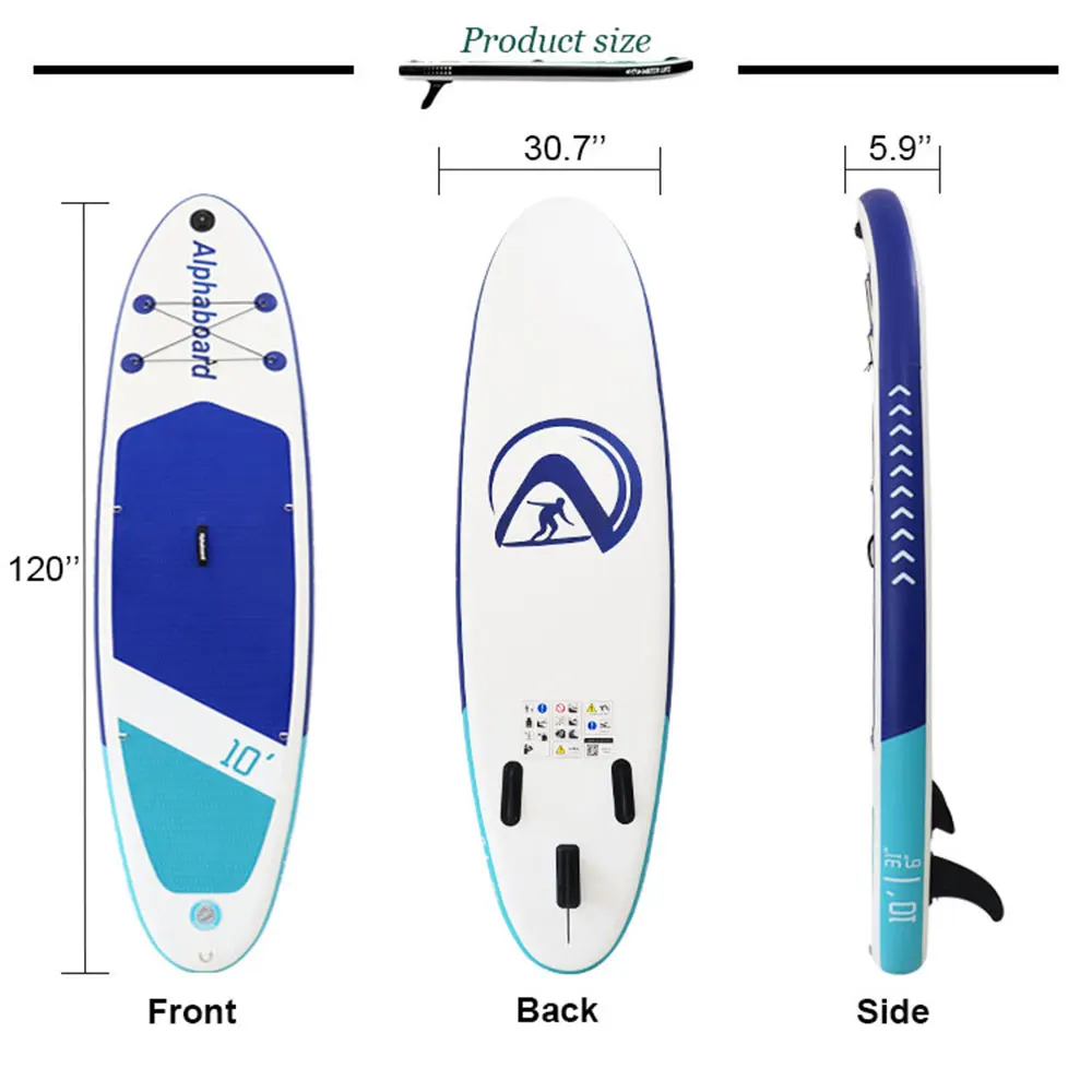 Professional Custom Design 120' Stand up sub Inflatable Paddle Board for Surfing Non-Slip and Wicking Sweat Water Occasion