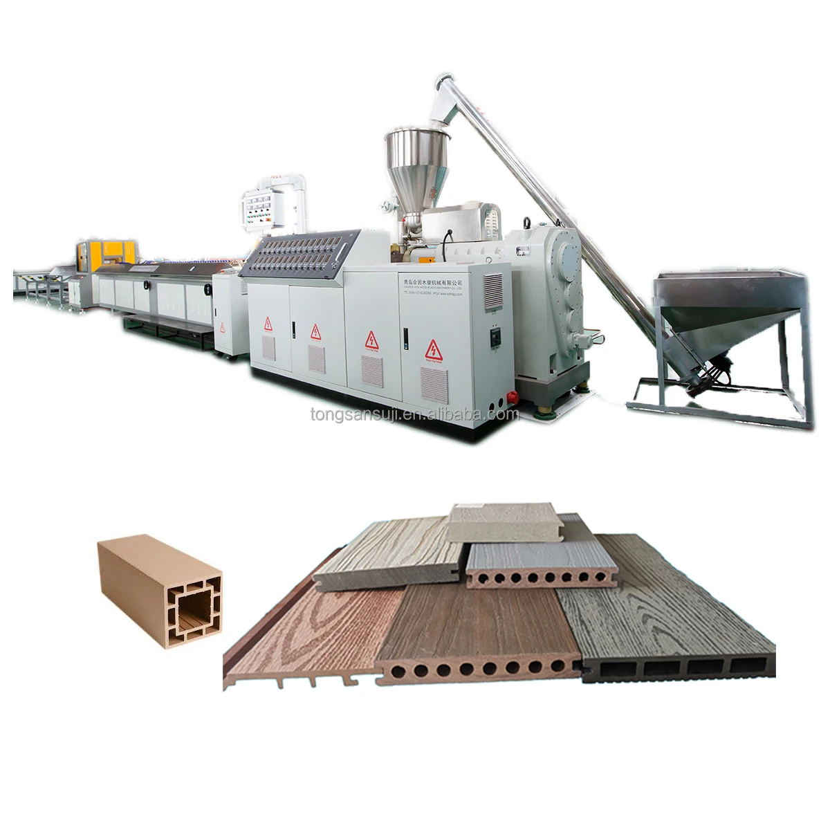Wood plastic composite exterior wall cladding making machine WPC cladding making machine